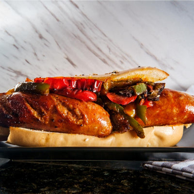 Grilled Sausage With Peppers and Onions