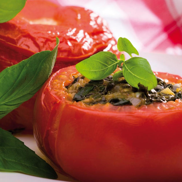 STUFFED TOMATO WITH BRIOCHE, HAM, AND CHEESE – Kalorik