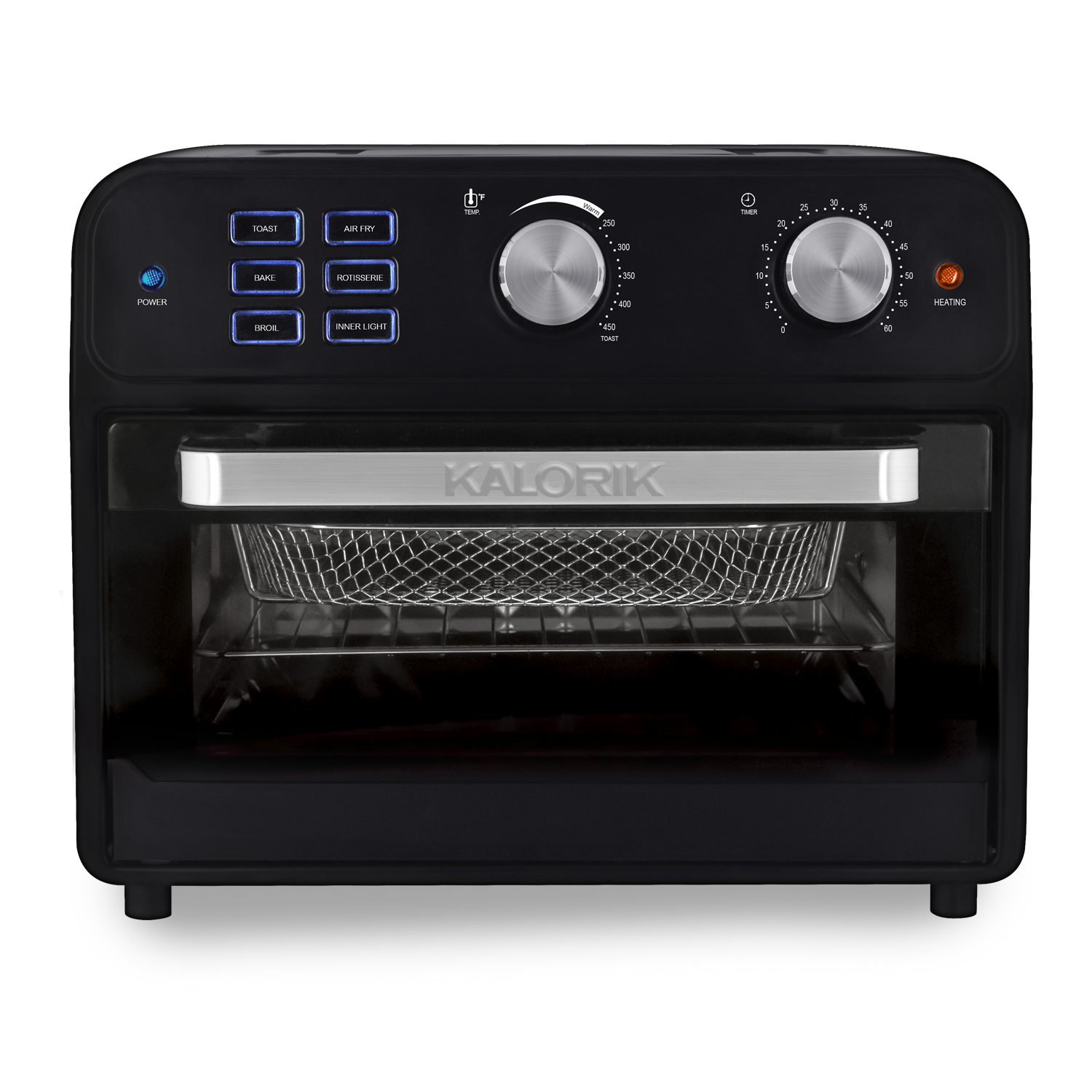 Kalorik 22 Quart Digital Air Fryer Toaster Oven, Black