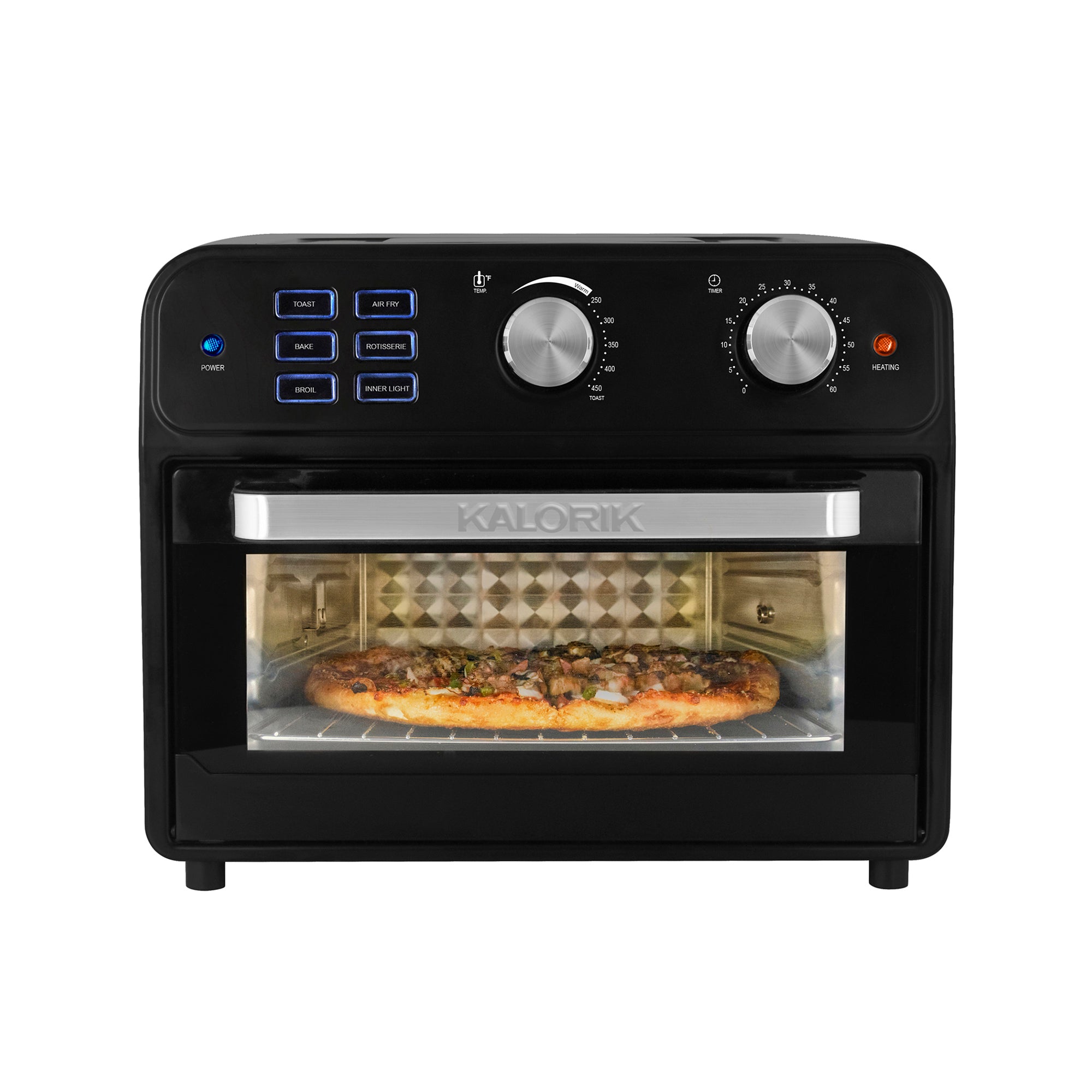 Kalorik 22 Quart Digital Air Fryer Toaster Oven, Black