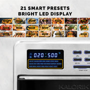 Kalorik MAXX® 16 Quart Digital Air Fryer Oven, Black and Stainless Steel