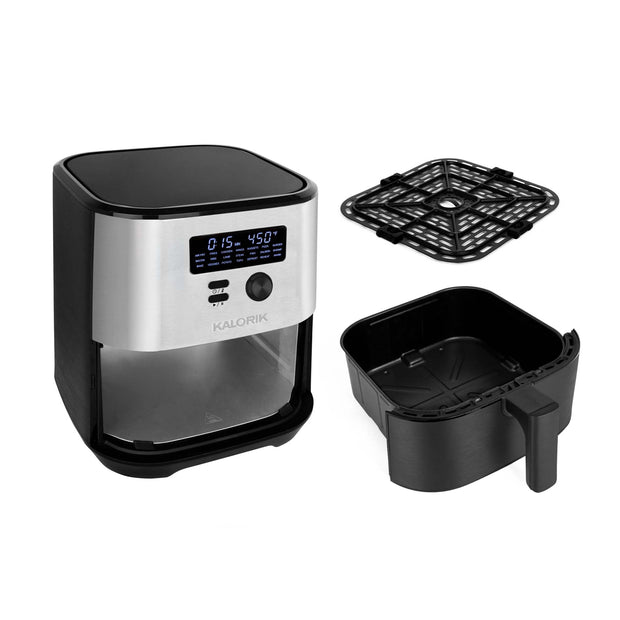 Kalorik MAXX® 7 Quart Digital Air Fryer, Black and Stainless Steel