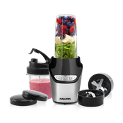 Kalorik 8-Piece Nutrition Blender features ultra-sharp stainless steel blades, to transform drinks into healthy superfoods.