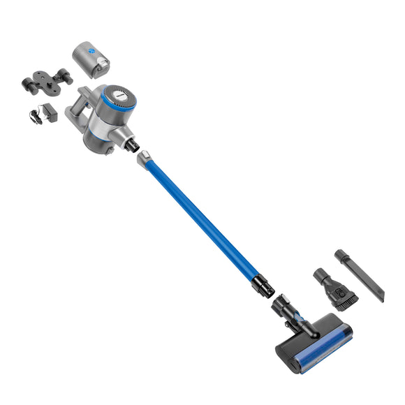 Kalorik® Home 2-in-1 Cordless Cyclone Vacuum Cleaner, Blue and Silver