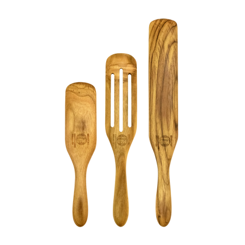 Mad Hungry Original 3-Piece Teak Wood Spurtle Set
