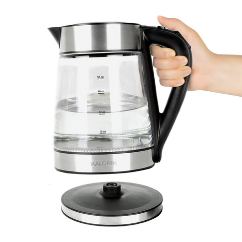 Kalorik 1.7 Liter Rapid Boil Digital Electric Kettle, Stainless Steel