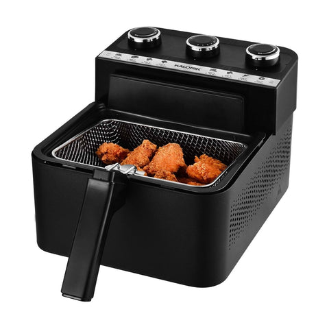 Kalorik 3 Quart 2-in-1 Air and Deep Fryer, Black