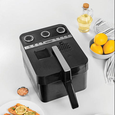 Kalorik 3 Quart 2-in-1 Air and Deep Fryer, Black