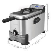 Kalorik® 3.2 Quart Digital Deep Fryer with Oil Filtration, Stainless Steel