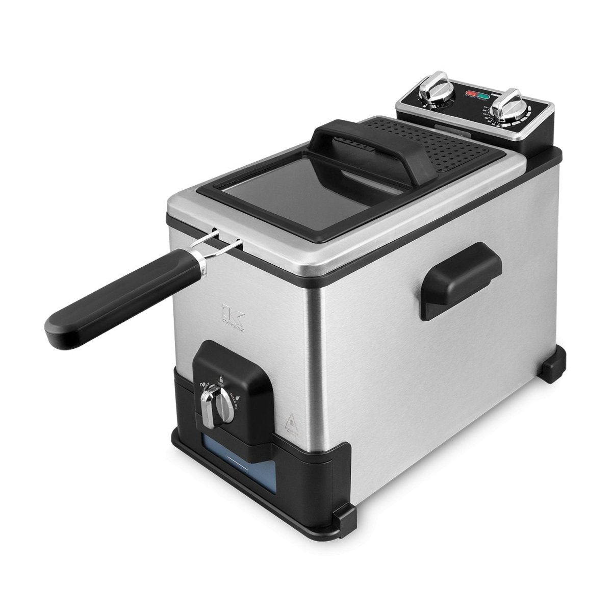 Kalorik 4.2 Quart Deep Fryer with Oil Filtration XL, Stainless Steel