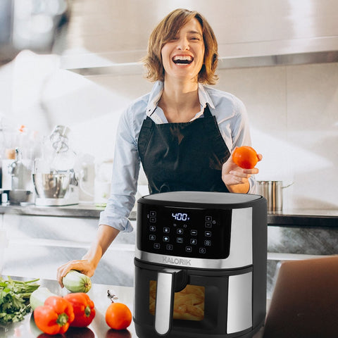 See the Difference w/Kalorik® NEW! 5Qt Touchscreen Air Fryer w/Window