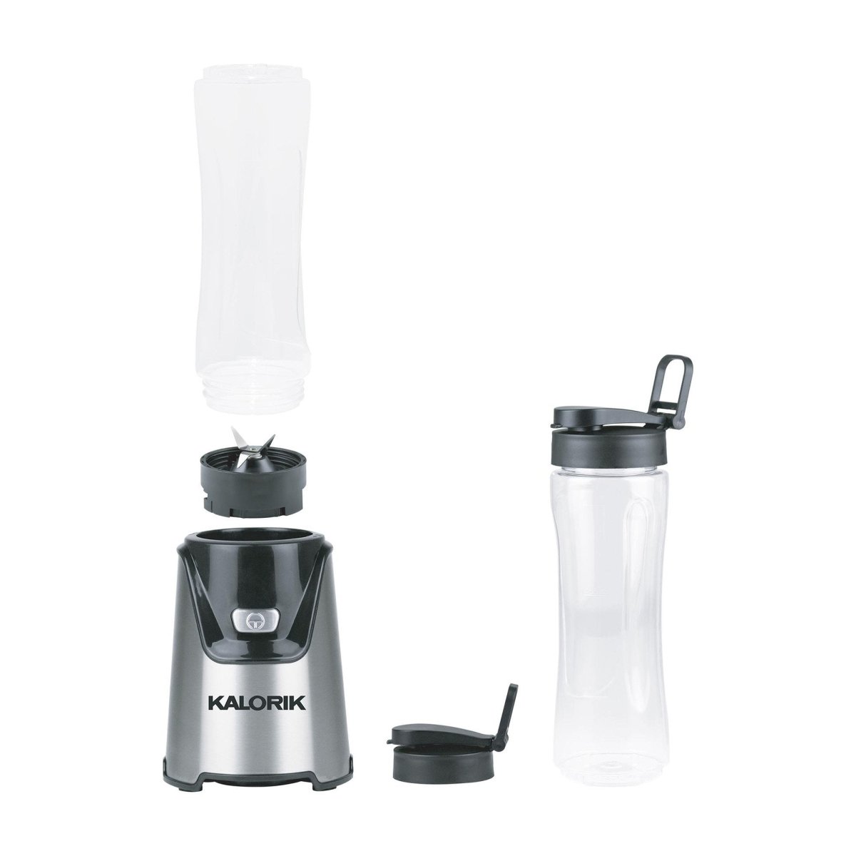 Kalorik Personal Blender with 2 Tritan Bottles, Stainless Steel