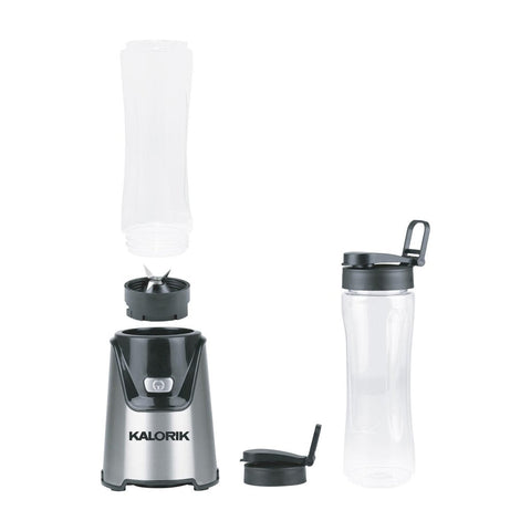 Kalorik Personal Blender with 2 Tritan Bottles, Stainless Steel