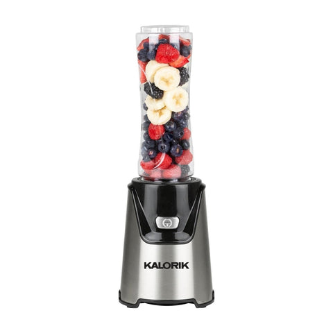 Kalorik Personal Blender with 2 Tritan Bottles, Stainless Steel