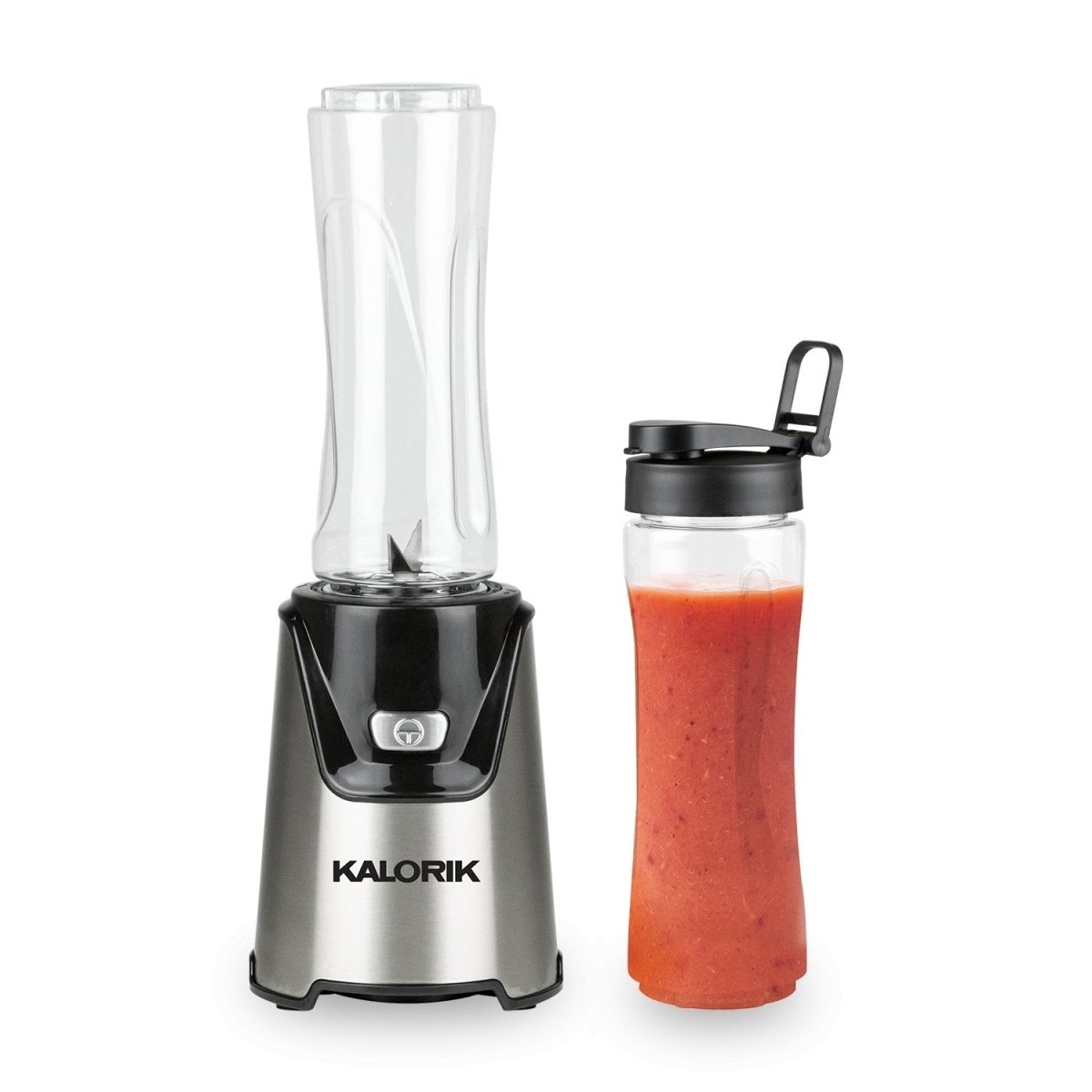 Kalorik Personal Blender with 2 Tritan Bottles, Stainless Steel