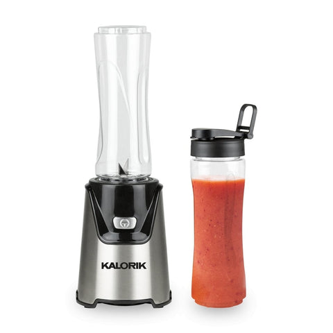 Kalorik Personal Blender with 2 Tritan Bottles, Stainless Steel