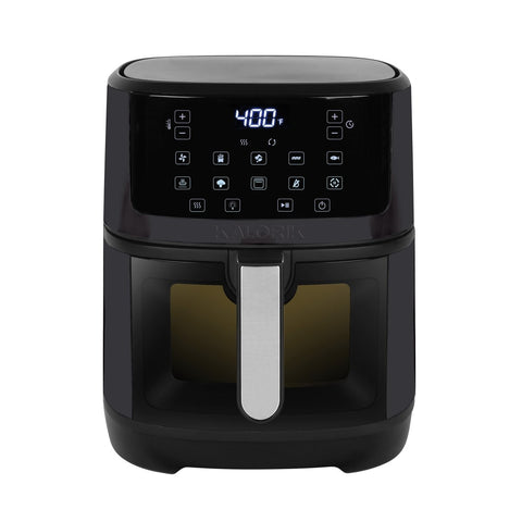 Kalorik® 7-Quart Touchscreen Air Fryer with Window, Black Steel