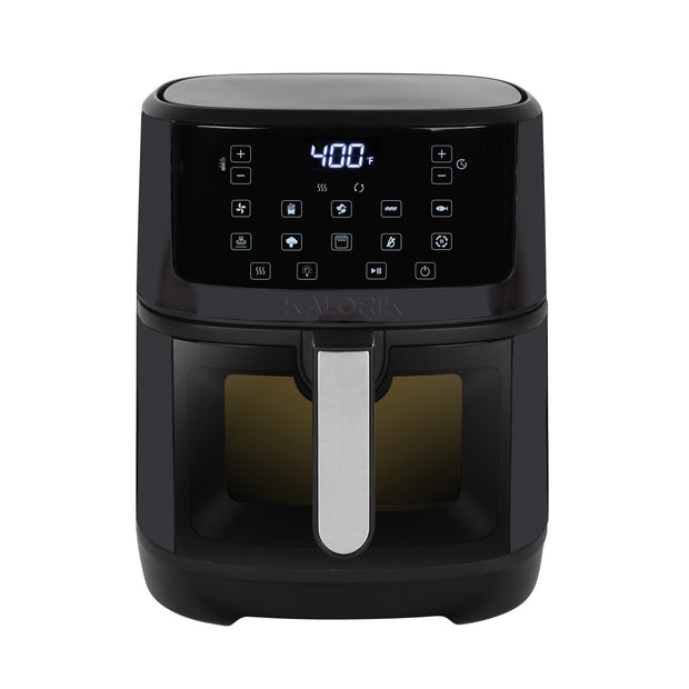 Kalorik® 7-Quart Touchscreen Air Fryer with Window, Black Steel