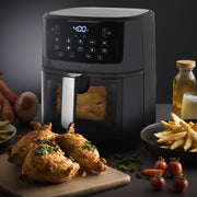 Kalorik® 7-Quart Touchscreen Air Fryer with Window, Black Steel