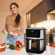 Kalorik® 7-Quart Touchscreen Air Fryer with Window, Stainless Steel