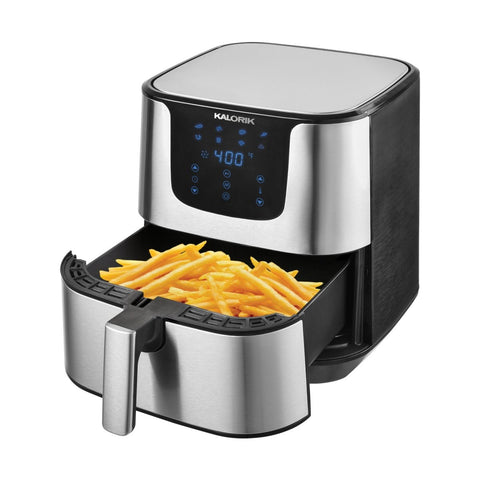  Kalorik 1.75 Quart Personal Air Fryer, Mini Space Saving  Electric Healthy Cooking, Timer and Temperate Controls, Black. : Home &  Kitchen