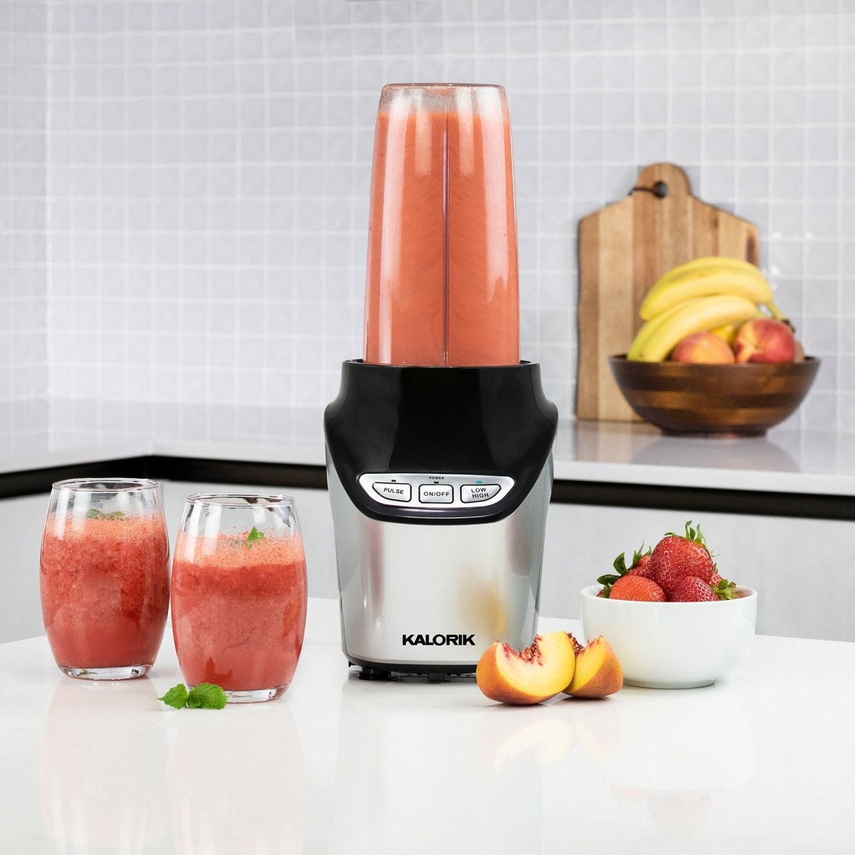 Kalorik® 8-Piece Nutrition Blender Set 1500W Power, Black and Silver