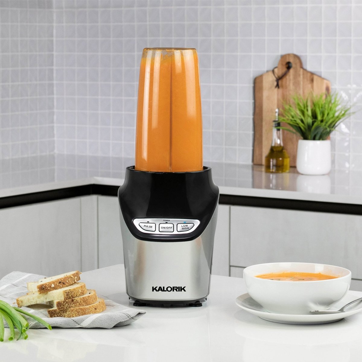 Kalorik® 8-Piece Nutrition Blender Set 1500W Power, Black and Silver