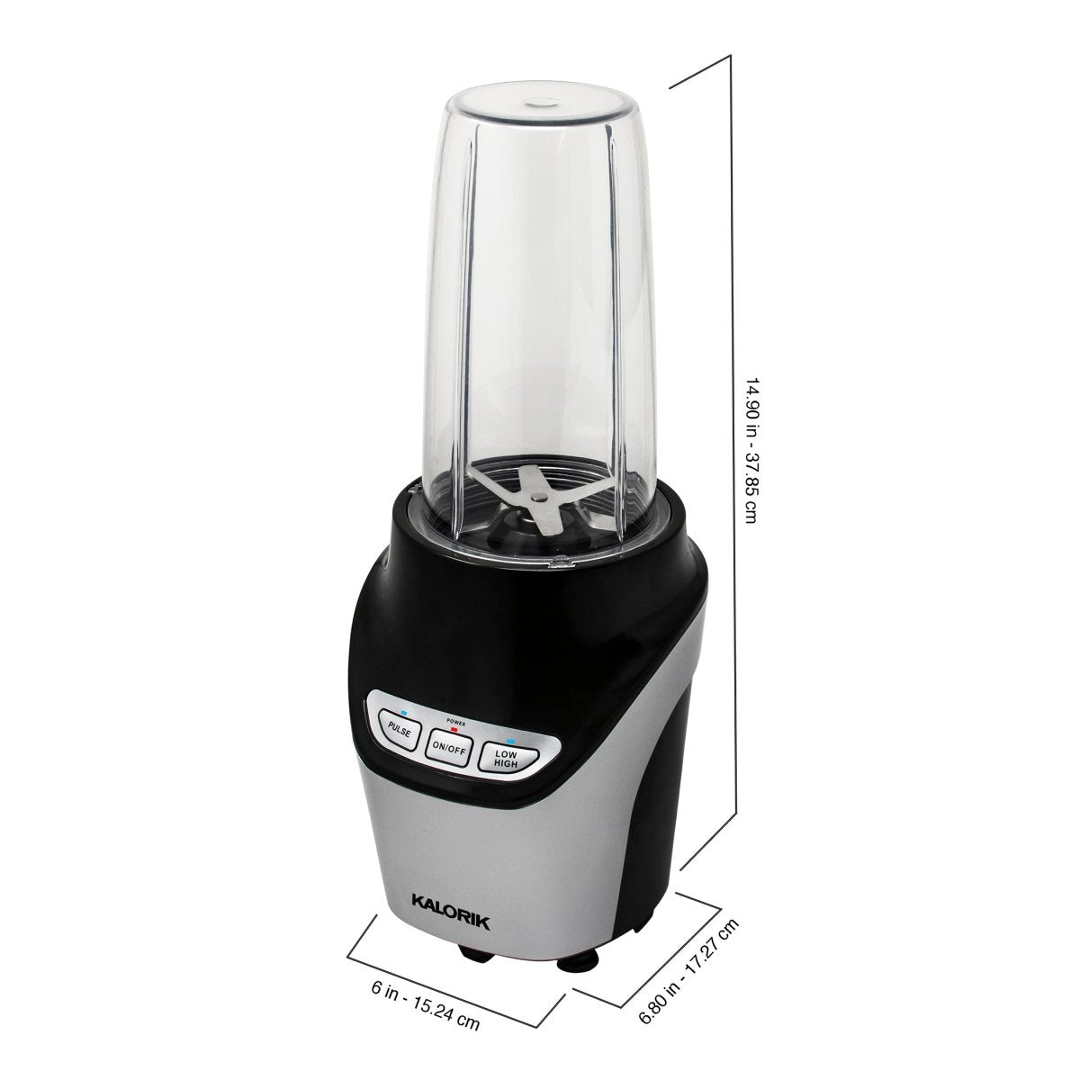 Kalorik® 8-Piece Nutrition Blender Set 1500W Power, Black and Silver