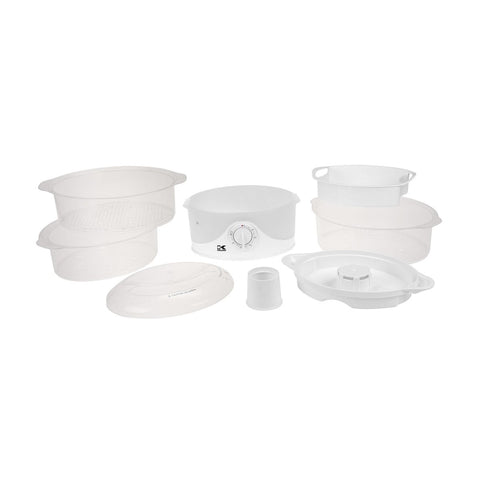 Kalorik 9 Quart 3-Tier Food Steamer, White