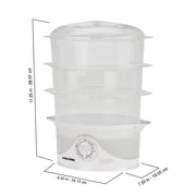 Kalorik 3-Tier Food Steamer, Color: White