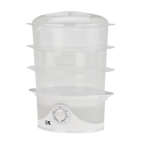 Kalorik 9 Quart 3-Tier Food Steamer, White