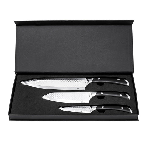 Kalorik® Cobra Series 8" Chef, 5.5" Prep and 3.5" Paring Knife set