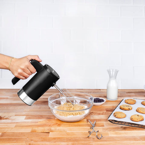 Hand Mixer, Cordless Electric Mixer Safe for Baking (Green)