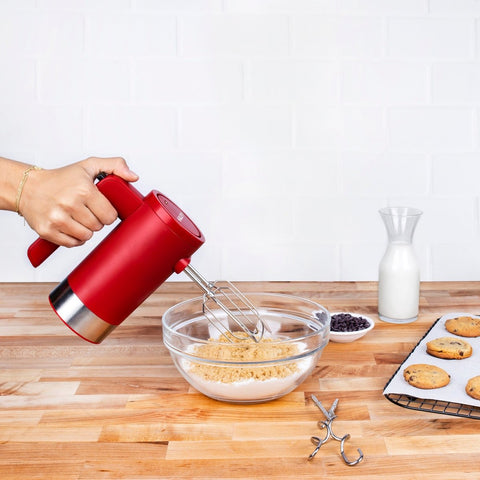 Kalorik® Cordless Electric Hand Mixer, Red
