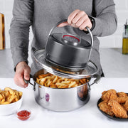 Kalorik Digital Universal Air Fryer Lid, Black and Red