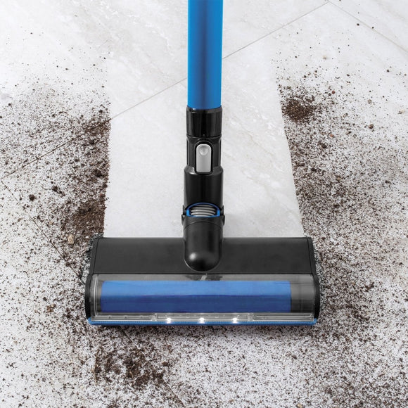 Kalorik Home 2-in-1 Cordless Cyclone Vacuum Cleaner, Blue and Silver