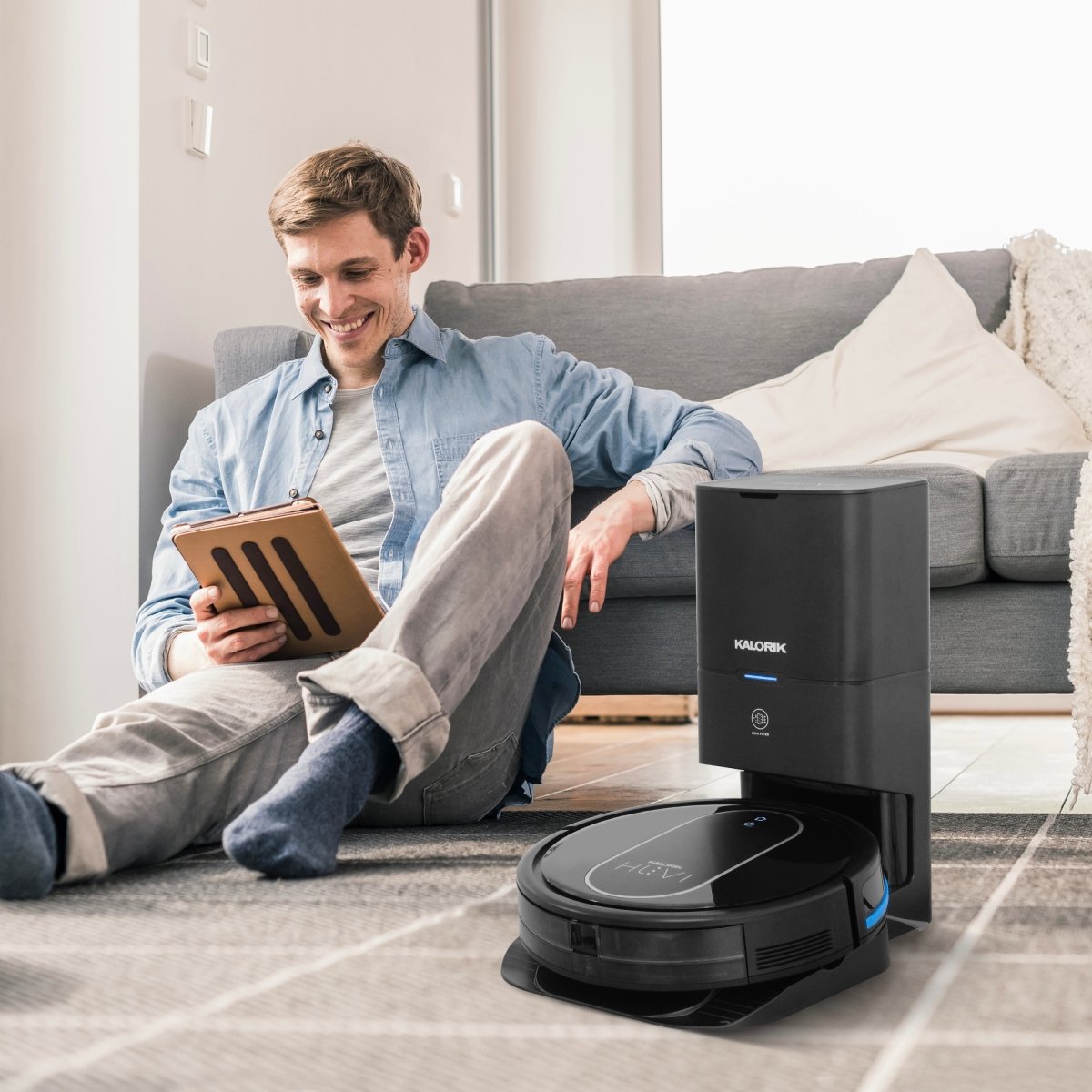 Kalorik HUVI® Robot Vacuum R1 + Self-Emptying Station
