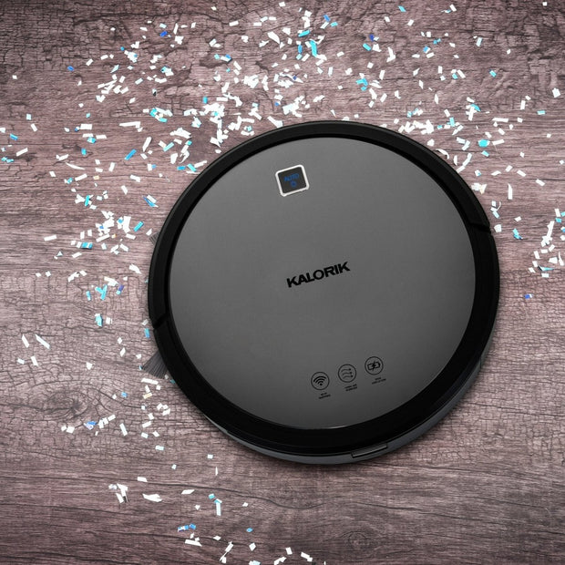 Kalorik Home Ionic Pure Air Smart Robot Vacuum, Black and Gray