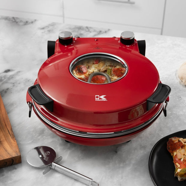Kalorik Hot Stone Pizza Oven, Red