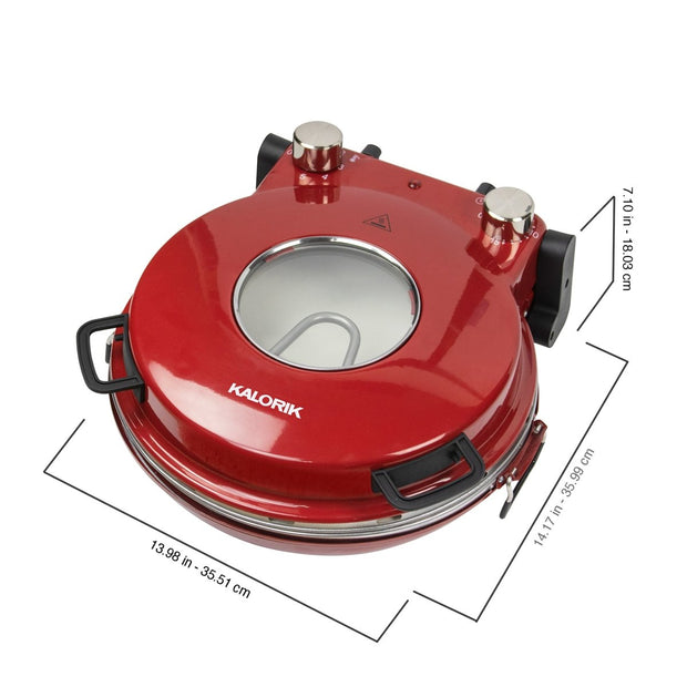 Kalorik® Hot Stone Pizza Oven, Red