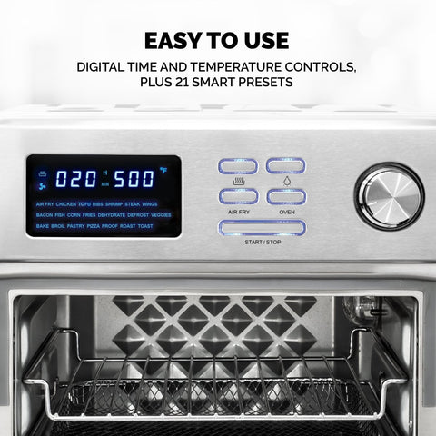 Kalorik 26 Quart Digital Maxx Plus Air Fryer Oven, Stainless Steel