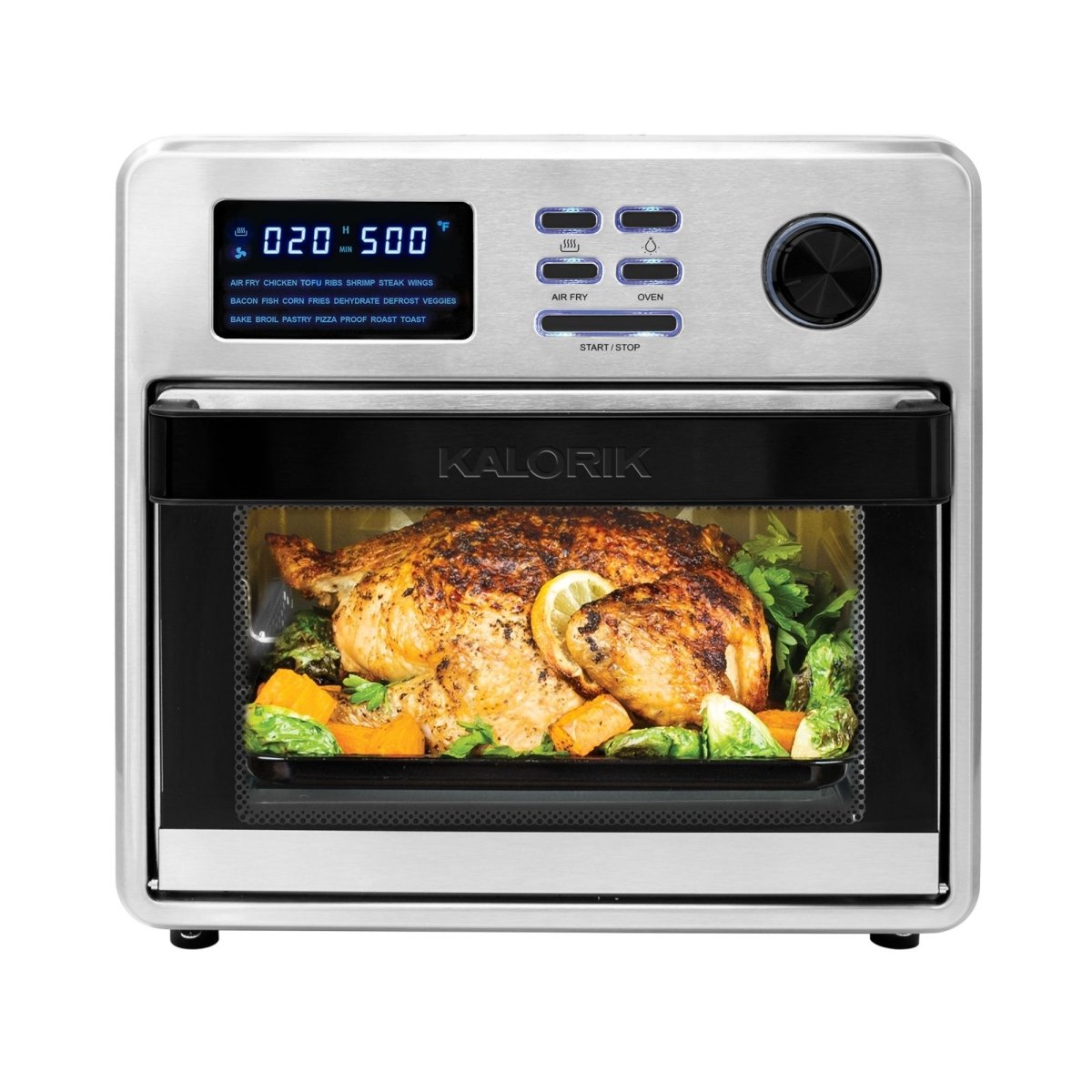 Kalorik MAXX 16 Quart Digital Air Fryer Oven, Black and Stainless Steel