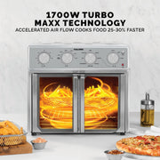 Kalorik MAXX® 26-Qt Stainless Steel Air Fryer Oven + Accessories