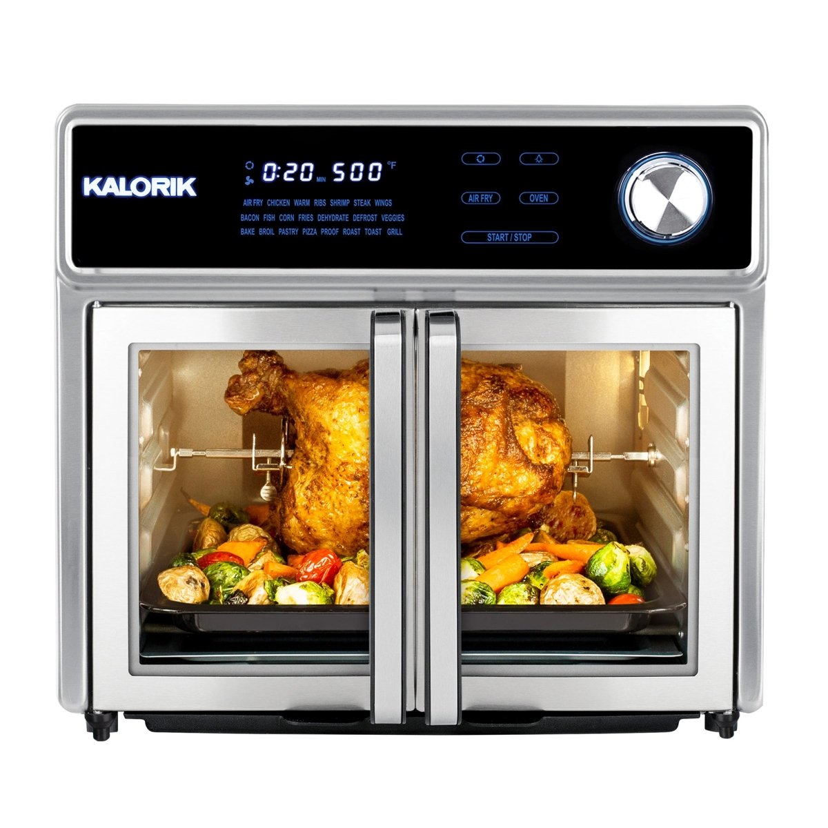 Kalorik MAXX® 26 Quart Digital Air Fryer Oven Grill DELUXE, Stainless Steel