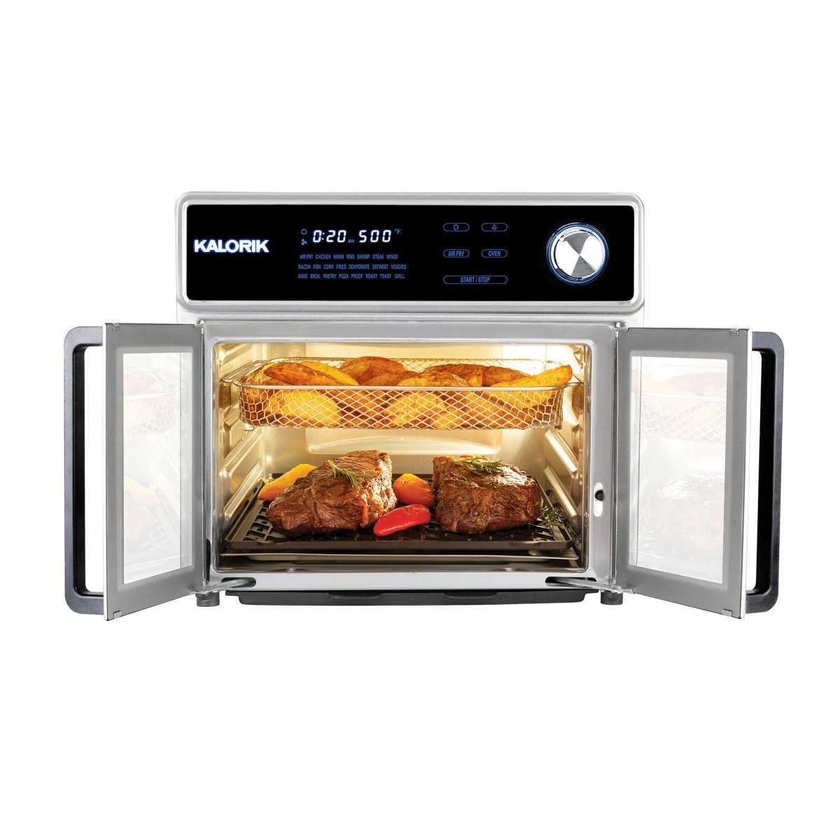 Kalorik MAXX® 26 Quart Digital Air Fryer Oven Grill DELUXE, Stainless Steel