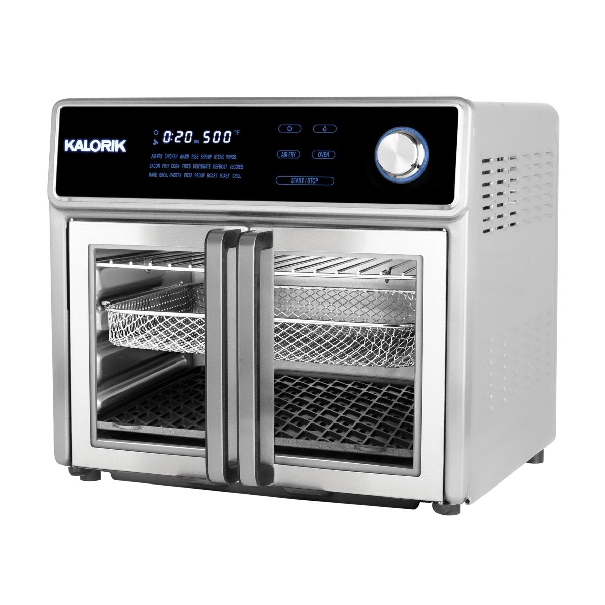 Kalorik MAXX® 26 Quart Digital Air Fryer Oven Grill DELUXE, Stainless Steel