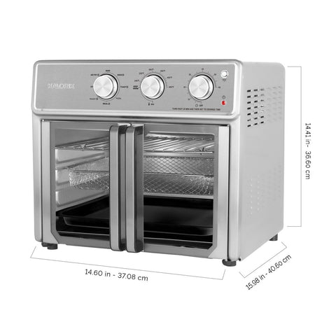 Kalorik MAXX® 26-Quart Stainless Steel Air Fryer Toaster Oven Combo with Accessories