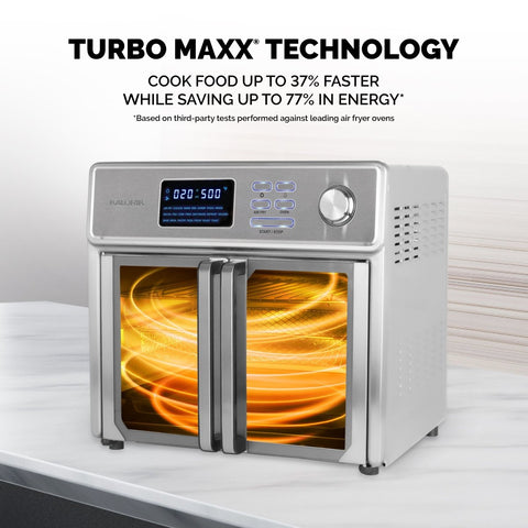 Kalorik MAXX® 26 Quart Stainless Steel Digital Air Fryer Oven with Accessories