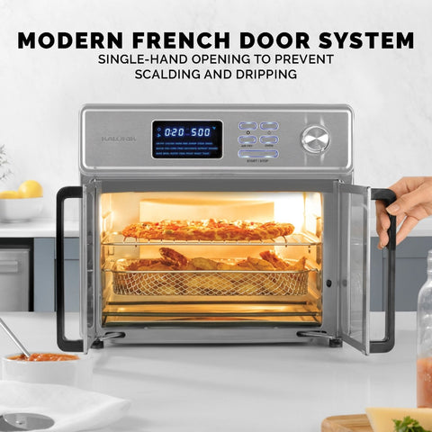 10-in-1 Air Fryer Oven, 20QT Toaster Oven Air Fryer Combo, Digital LCD  Touch Screen, 6-Slice Toast, Air Fry, Roast, Bake, Dehydrates, Reheat,  Oil-Free