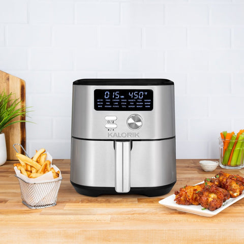 Kalorik MAXX® 4-Quart Digital Air Fryer with 4 Accessories + Bonus Rec